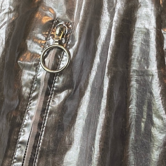Forever 21 Silver Metallic Y2K Pants XS Joggers Futuristic Astronaut Parachute - Picture 8 of 9